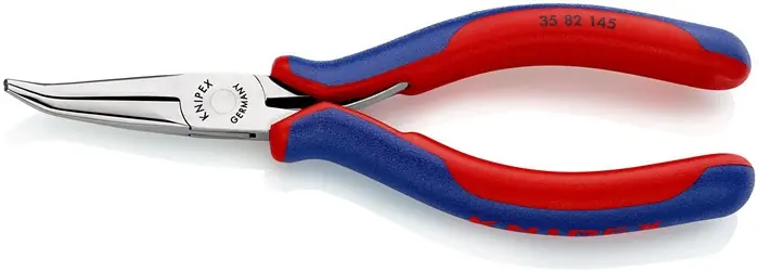 Elektronik-Greifzange Gesamt-L.145mm flachrunde Backen Form 8 Mehrkomp.-Hüllen Knallerangebot