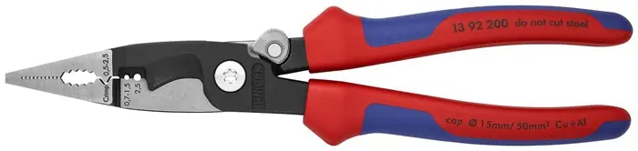 Elektroinstallationszange L.200mm pol.Comfort-Griff m.Öffnungsf.KNIPEX Preisknaller