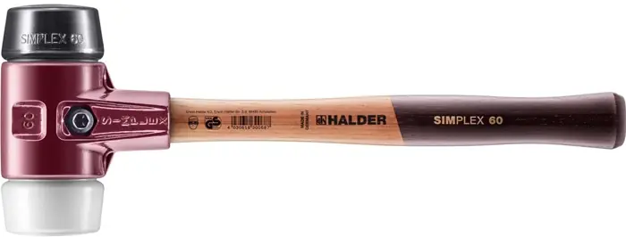 Schonhammer SIMPLEX L.405mm Kopf-D.60mm mittelh.HO Gum.schwarz/Superplast. weiß Günstig