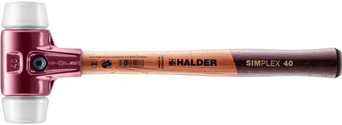 Markenprodukt Schonhammer SIMPLEX L.330mm Kopf-D.40mm mittelh.HO Superplastik weiß HALDER