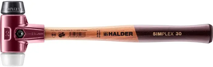 Schonhammer SIMPLEX L.300mm Kopf-D.30mm mittelh.HO Gum.schwarz/Superplast.weiß Bestseller