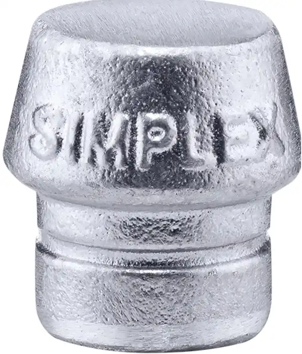 Schonhammerkopf SIMPLEX Kopf-Ø 30mm Weichmetall silber hart HALDER Günstig