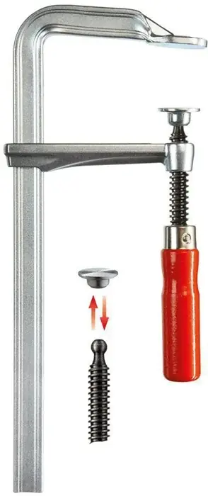 Ganzstahlschraubzwinge GZ Spann-W.120mm A.60mm Holzgriff BESSEY Meistverkauft