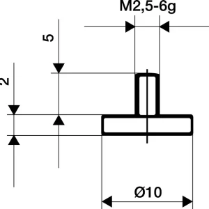 Messeins.D.30mm plan M2,5 STA z.Messuhren KÄFER Heißes Angebot