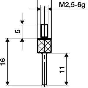 Super-Preis Messeins.D.1,5mm L.11mm Stift M2,5 STA z.Messuhren KÄFER
