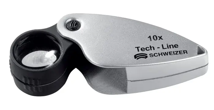 Expressversand Einschlaglupe Tech-Line Vergr. 6x Linsen-D.22,8mm Schweizer