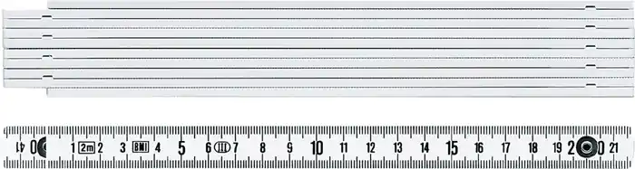 Gliedermaßstab 1041 L.1m mm/cm EG III Ku.weiß BMI Preisknaller