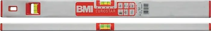 Wasserwaage EUROSTAR 690 E 100cm Alu.silber ± 0,5mm/m BMI Preisknaller