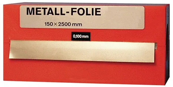 Metallfolie D.0,025mm MS MS63 L.2500mm B.150mm RECORD Abverkauf