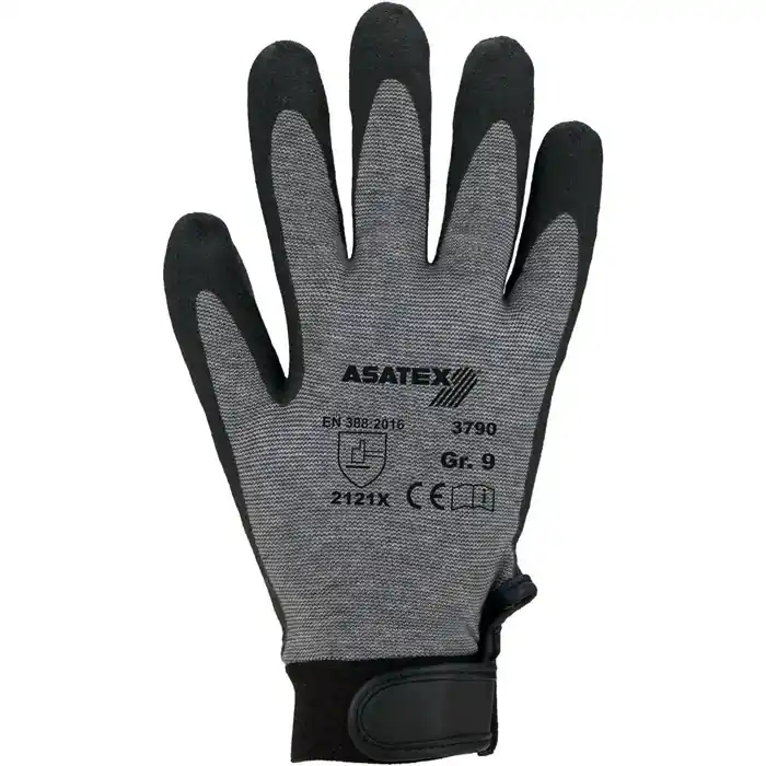Neuheit Handschuhe Gr.10 grau EN 388 PSA II Baumwolle/Elastan ASATEX VE: 12 Paare