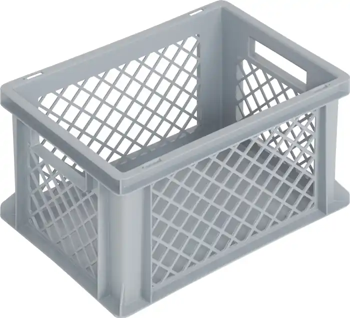Transportbehälter L400xB300xH220mm grau PP Durchfassgr.Seitenwände durchbrochen Preisreduziert