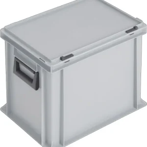 Letzte Chance Ku.-Koffer L400xB300xH333mm PP 2 Griffe Schiebeverschluss grau 31l LOCKWEILER