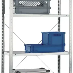Finale Aktion Steckregal H2000xB1000xT500mm Anbaur.verz.1 Rahmen,4 Fbd.Trgf.150kg Feldl.1650kg