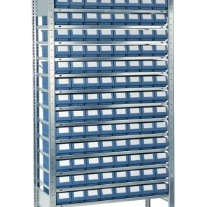 Günstig Steckregal H2000xB1000xT400mm Grundregal 14 Stahlböden 112 x 4