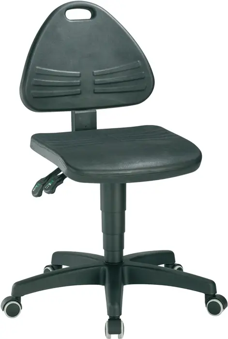 Neue Kollektion Arbeitsdrehstuhl ISITEC Rollen Integralschaum schwarz 430-600mm BIMOS