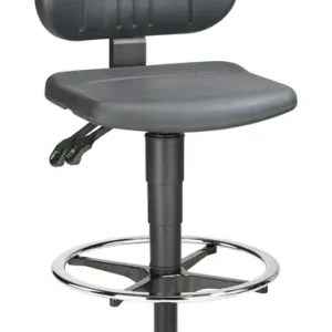 Bestseller Arbeitsdrehstuhl Unitec Bodengleiter+Fußring Integralschaum schwarz