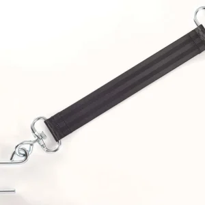 Schlauchhalter aus Polyestergewebe mit verzinktem Haken und Ring, schwarz Preisknaller