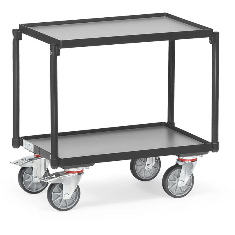 fetra Etagen-Roller mit 2 Böden aus Holz und 15 mm Rand Nur Für Kurze Zeit