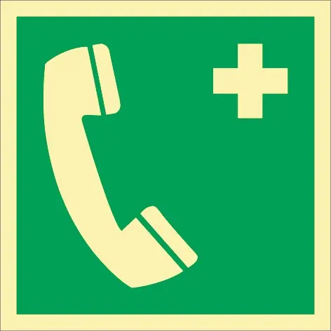 Knallerangebot Rettungszeichen ASR A1.3/DIN EN ISO 7010/DIN 67510 L148xB148mm Nottelefon Folie VE: 10 Stück