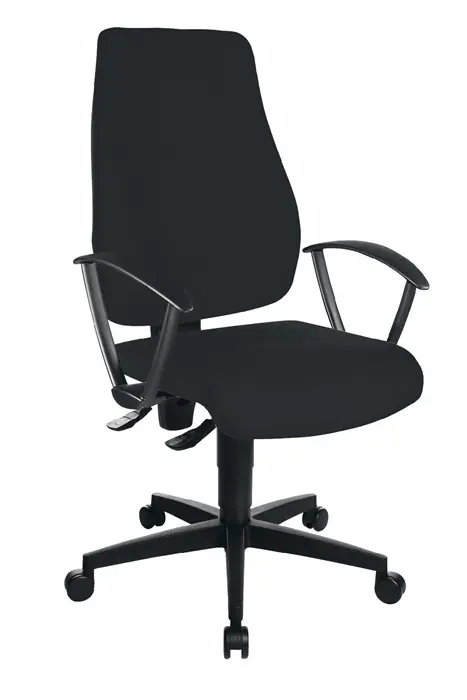 Bürodrehstuhl m.Permanentkontakt schwarz 420 - 550mm o.Lehnen Trgf.110kg TOPSTAR Preis Gesenkt