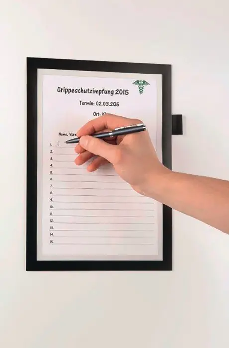 Ausverkauf Magnetrahmen DIN A4 schwarz selbstklebend,Front offen 1St./Btl.DURABLE