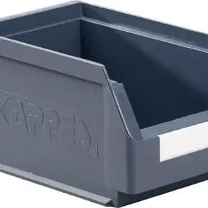 Garantierte Lieferung Sichtlagerkasten L230xB140xH130mm PE grau RASTERPLAN