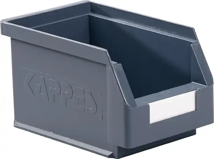 Garantierte Lieferung Sichtlagerkasten L230xB140xH130mm PE grau RASTERPLAN