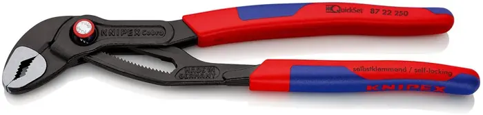 Kracherpreis Wasserpumpenzange Cobra® L.250mm Spann-W.46mm pol.Mehrkomp.-H. QuickSet KNIPEX