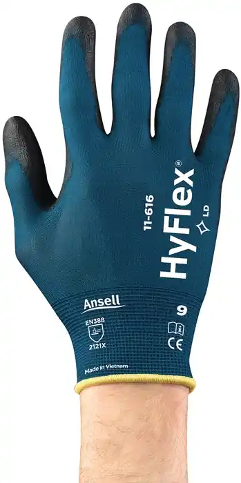 Handschuhe HyFlex® 11-616 Gr.10 grünblau/schwarz EN 388:2016 PSA II 12 PA VE: 12 Paare Billig