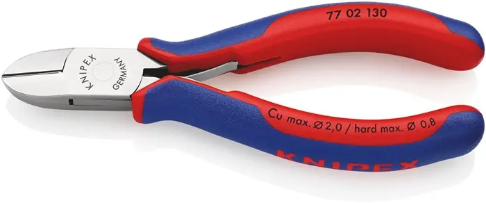 Elektronikseitenschneider L.130mm Form 0 Facette ja 2K-Hülle spiegelpol.KNIPEX Nur Für Kurze Zeit