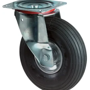 Luftrad D.260mm Trgf.130kg Lenkrolle m.Platte Rillenprofil BS ROLLEN Kracherpreis