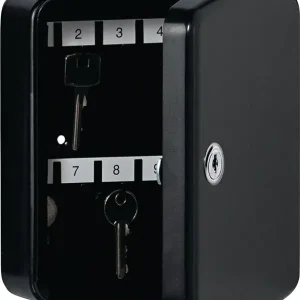 Zertifiziert Schlüsselbox Key Box H202xB157xT75mm schwarz Stahlbl.Anz.Hak.15 BURG-WÄCHTER