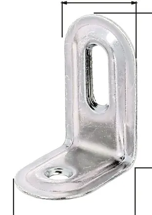 Verstellwinkel L.28x40mm B.22mm S.1mm STA roh galv.verz.d.pass.GAH VE: 50 Stück Neu Im Sortiment