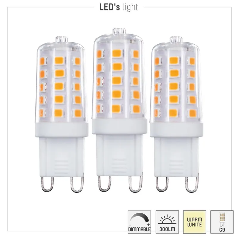 Led SMD Leuchtmittel - Kapsel G9 G9 3,5W 300lm 2700K Klar 320° - dimmbar - 3erSparpack Knallerangebot