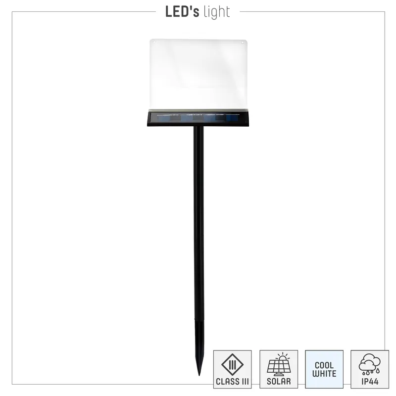 Solar outdoor 0,1W 4lm 6500K IP44 - Schwarz Heißes Angebot