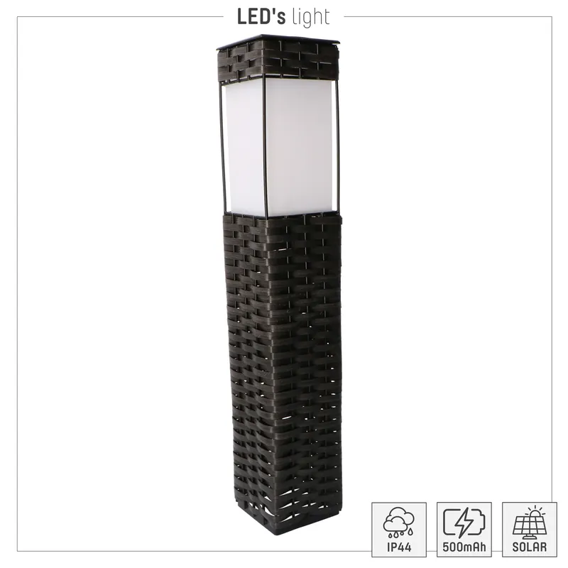 Solar outdoor pole-licht - Muscat 5lm 2700K IP44 - Sensor - Schwarz Finale Aktion