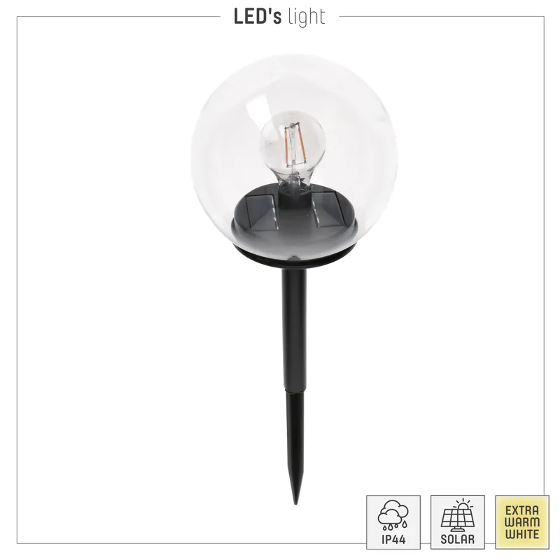 Solar outdoor licht mit erdspieß - Benoni 7lm 2000K IP44 - Sensor - Schwarz Heißes Angebot