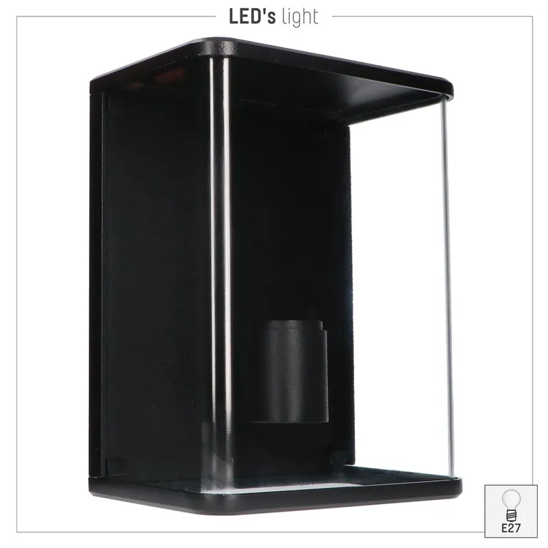 Angebot LED outdoor - wandleuchte Paxton - 1xE27 IP44 - Schwarz