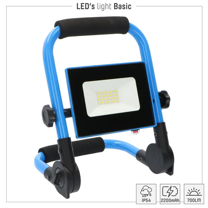 Nur Heute Aufladbare Arbeitsleuchte - 10W 700lm 6000K IP54 - Lithium-Ionen - 8,14Wh