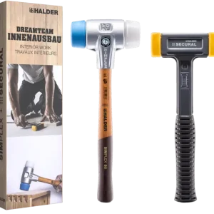 Neue Kollektion HALDER Schonhammer-Aktionsbox "Dreamteam Innenausbau" SIMPLEX Ø40mm + SECURAL 30x40 mm