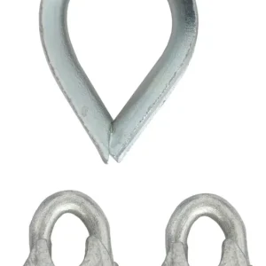 Solange Der Vorrat Reicht Kratos Safety Set bestehend aus Kausche und 2 Seilklemmen für die untere Befestigung