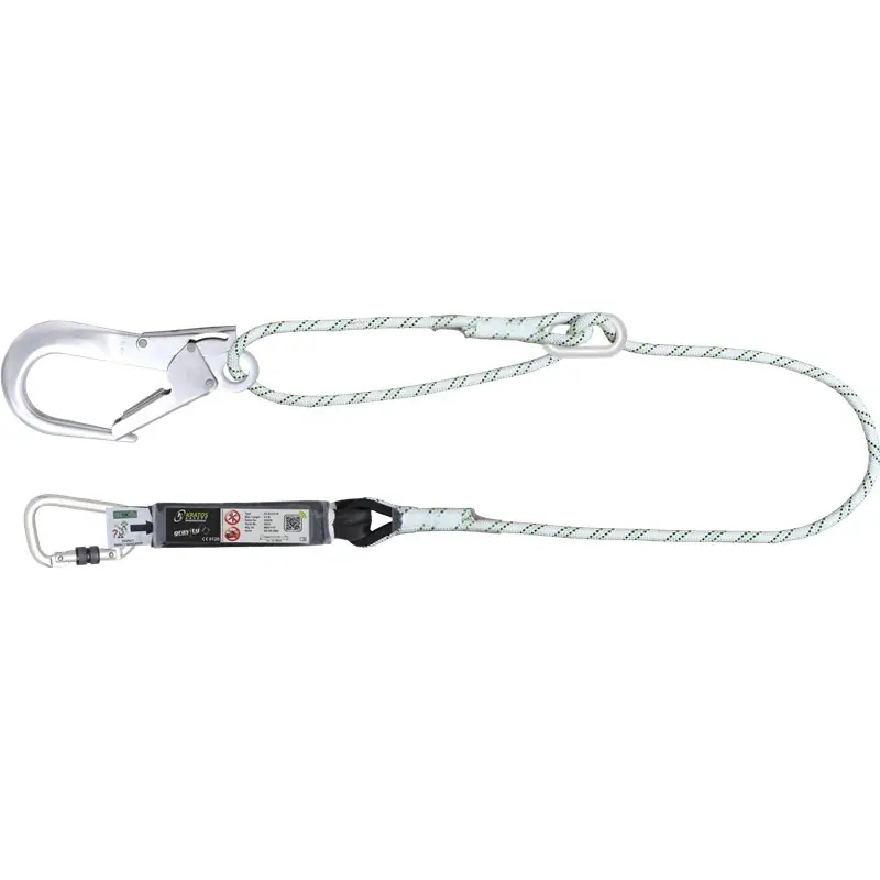 Kratos Safety 3051420 Verbindungsmittel mit Falldämpfer aus Kernmantelseil 2 m mit Aluminium Karabinern Top-Preis