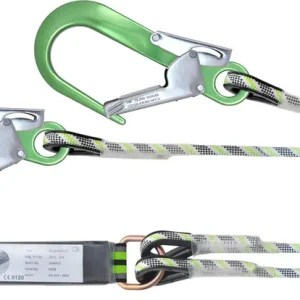 Kratos Safety 3061015 Y-Verbindungsmittel mit Falldämpfer aus Kernmantelseil 1,50 m Highlight
