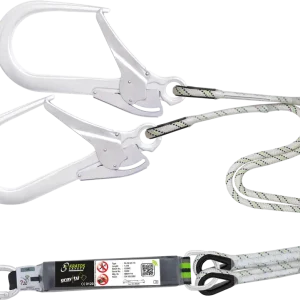 Kratos Safety 3062115 Y-Verbindungsmittel mit Falldämpfer aus Kernmantelseil und Aluminium Karabinern Beliebt