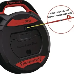 Kabeleinziehgerät GF3 Band-L.50m Biege-R.38mm o.Meterzähler RUNPOTEC Knallerangebot