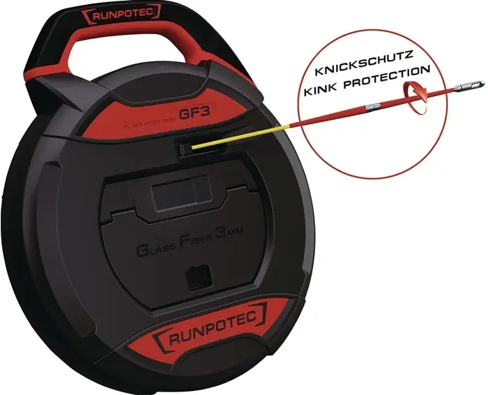 Kabeleinziehgerät GF3 Band-L.50m Biege-R.38mm o.Meterzähler RUNPOTEC Knallerangebot