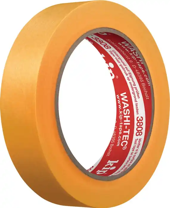 Abdeckband 3808 WASHI-TEC® Premium Goldkrepp® glatt orange L.50m B.30mm Rl.KIP VE: 8 Rollen Abverkauf