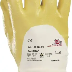 Neue Ware Handschuhe Sahara 100 Gr.9 gelb BW-Trikot m.Nitril EN 388 PSA II HONEYWELL VE: 10 Paare