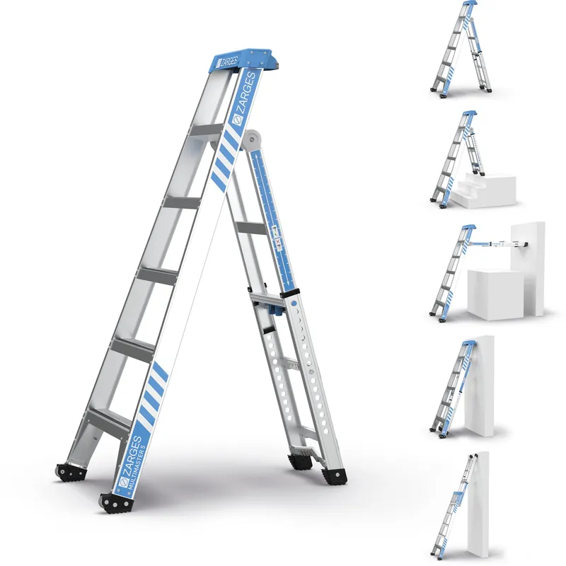 Begrenztes Angebot Zarges Multifunktionsleiter MultiMaster 5 - 5 Leiter in einer - Aluminium eloxiert
