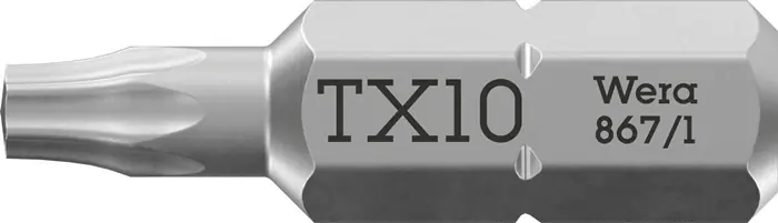 Echt Bit 867/1 1/4 Zoll T 10 L.25mm WERA VE: 10 Stück